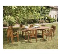 Maeva - salon de jardin bois teck huilé 10 à 12 personnes maeva