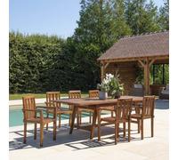 Maeva - salon de jardin en bois de teck huilé pour 8 à 10 personnes