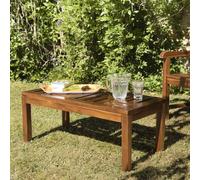 MAEVA - Table basse de jardin rect. 100 x 50 cm en bois teck huilé