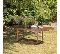 MAEVA - Table de jardin 8/10 pers. Table ext. 180/240cm bois teck huilé