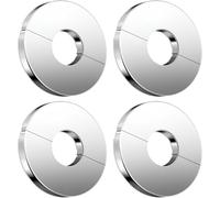 MAEXUS Lot de 4 rosaces pour tuyaux de radiateur, couvercle pour tuyaux, rosace de recouvrement en acier inoxydable, pour robinet de douche, décoration de robinet