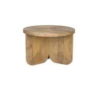 MAEZE - Table basse ronde en bois de manguier D60 Marron