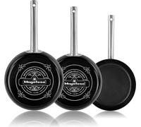 Magefesa Ares Magefesa Set 3 poêles à induction 20-24-28 cm, revêtement antiadhésif sans Noir