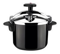 Magefesa Castell - Autocuiseur Traditionnel Noir 6L, Acier Inoxydable 18/10, Toutes les Cuisinières, Induction Totale, Cuisine Saine, Bouton Rotatif