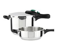 Magefesa Dynamic - Autocuiseur Rapide 3 + 6L, Acier Inoxydable 18/10, 5 Systèmes de Sécurité, Utilisation Facile, Compatible avec Tous Types de Cuisinières, Induction