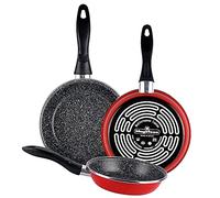 Magefesa K2 rouge - Lot de 3 poêles 20/24/28 cm