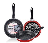 Magefesa - Lot de 2 poêles K2 Roja - 20/24 cm - Acier vitrifié - Rouge