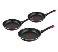 Magefesa Kilauea Lot de 3 poêles 20/24/26 cm avec revêtement antiadhésif bicouche renforcé avec indicateur de température Itemp®