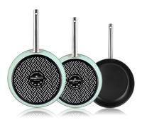 Magefesa Lot de 3 poêles induction Nordic, revêtement antiadhésif sans PFOA, 22-26-30 cm, vert