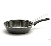 MAGEFESA Parma - Poêle friteuse avec panier de 26 cm, revêtement émaillé, nettoyage au lave-vaisselle, compatible avec cuisinières à gaz, vitrocéramique et gaz, fabriquée en Espagne