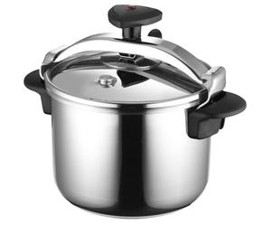 Magefesa Star Recta - Autocuiseur Traditionnel 6L, Acier Inoxydable 18/10, pour Tous Types de Cuisinières, Induction, 3 Systèmes de Sécurité