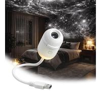 Maghrozi Starry Night Light Projecteur avec films de projection HD, LED à intensité variable, design flexible à 360°, plafonnier romantique pour décoration de chambre à coucher (lumière + 6 glissières