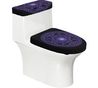 Magic Circle - Lot de 2 housses de toilette élastiques extensibles et lavables en forme de U pour salle de bain, décoration de toilettes