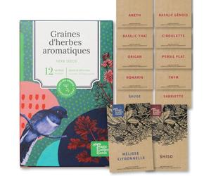 Magic Garden Seeds Coffret de graines d'herbes aromatiques 12 variétés | Herbes aromatiques de cuisine, épicées et délicieuses • Pour jardin, carré surélevé et balcon • Idéal pour débutants