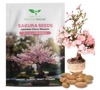 Magic of Nature: Graines Cerisier du Japon (10 Pcs) Bonsaï - Sakura Rose | êve de fleurs pour le jardin - Idéal pour la culture d'un arbre vivace