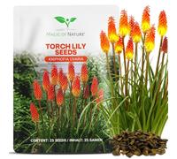 Magic of Nature: Graines de Tritoma (25 Pcs) - Kniphofia uvaria | Vivace & Rustique - Tison de Satan - Mellifère - Fleurs de Jardin Ornemental