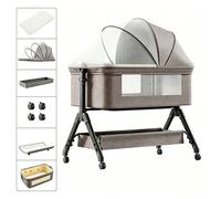 Magic ZC lit bébé cododo évolutif mode cododo réglable inclinaison 5° anti RGO roulettes silencieuses 0-2ans kaki