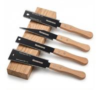 Magicbox Scie Japonaise Set 4 Pièces, Scie Japonaise Menuisier Ryoba & Scie à Onglet Manuelle, Scie à Bois Main avec Lame SK5, Scie à Ruban pour Bois pour Travail du Bois Précis, DIY