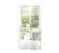 MAGICDOOR Moustiquaire Magnétique 120x220cm, Blanc Polyestère Rideau de Porte Antimoustique Respirant Fermeture Automatique Moustiquaires Fenetre Sans Perçage pour Terrasses Chambres Coucher etc.