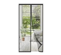 MAGICDOOR Moustiquaire Magnétique 160x225cm, Noir Polyestère Rideau de Porte Antimoustique Respirant Fermeture Automatique Moustiquaires Fenetre Sans Perçage pour Terrasses Chambres Coucher etc.