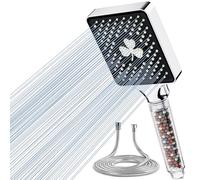 Magichome pommeau de douche carré anti-calcaire avec tuyau de 1,5M