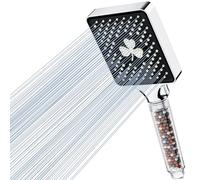 Magichome Pommeau de Douche Carré Anti-Calcaire Haute Pression, 6 Modes de Filtration Élimination Efficace du Chlore Résiduel dans l'Eau Dure pour Préserver la Santé de Vos Cheveux