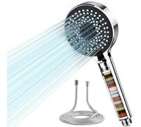 Magichome Pommeau de douche filtrante et tuyau de 1,5 m, 20 étapes, pommeau de douche haute pression avec 5 modes, pommeau de douche universel à filtre à eau dure pour éliminer le chlore résiduel