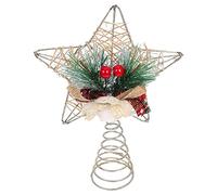 MAGICLULU 1 Guirlande D'Étoiles pour Sapin De Noël Étoile De Noël Cerf Doré Lumières De LED Décorations De Centres De Table De Ornement en Forme D'Étoile