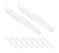 MAGICLULU 10 Pièces Accessoire de Raclette en Plastique pour Balai Plat Auto-essoreur, Brosse de Nettoyage Polyvalente pour Sols en Marbre, pour Salles de Bain et Zones à Fort Passage