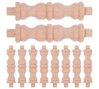 MAGICLULU 10 Pièces Colonne Décorative en Bois Style Européen pour Meuble Bar à Vin Industriel, Pilier Rustique 7x1,5 Cm, Solution Multifonctionnelle pour Couloir et Placard