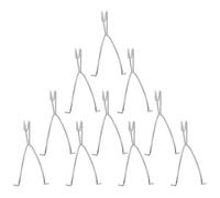 MAGICLULU 10 Pièces Crochets pour Peindre les Armoires, Acier Inoxydable | Porte D’armoire et Boiserie, Séchage Suspendu, Argenté, pour Ateliers Compacts, Rénovation de Meubles