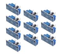 MAGICLULU 10 Pièces Régulateur de Tension Ajustable, Convertisseur Abaisseur Réglable Lm317, Module d'alimentation CC-CC, Carte Métallique Bleue, Régulation Précise, Faible Ondulation,