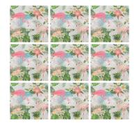 MAGICLULU 18pièces Serviettes Papier Flamant Hawaïennes Accessoires Fête Anniversaire Été Motifs Cartoon Adorables pour Réunions Familiales et Célébrations