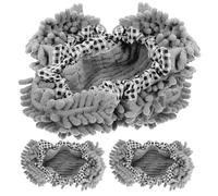 MAGICLULU 2 Paires Pantoufles de Nettoyage de Sol Lavables en Chenille Anti-dérapantes pour Hommes et Femmes, Housse de Balai Multi-usages pour Nettoyer Sols en Carrelage et Bois