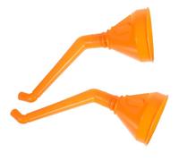 MAGICLULU 2 Pièces Entonnoir à Essence Améliore L'efficacité de Remplissage D'huile Moteur Orange en Abs Épaissi Entonnoir à Large Ouverture Facile à Fixer pour Moto et Voiture