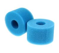 MAGICLULU 2 Pièces Éponge de Rechange pour Filtre de Piscine, Bleue | Mousse Cylindrique Anti-obstruction, Haute Résilience Lavable et Réutilisable, pour Piscine et Aquarium