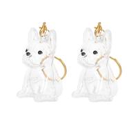 MAGICLULU 2 Pièces Porte-clés Boîte de Rangement Transparente en Abs pour Poils d'animaux, Design Capsule Kawaii, Stockage Facile des Cheveux de Chien pour Organisation Quotidienne la Maison