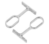 MAGICLULU 2 Pièces Support Mural L 31x16mm pour Tringle de Placard en Acier Inoxydable Base Extra Large, sans Bords Tranchants, Charge Lourde, pour Chambres et Penderies