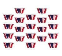 MAGICLULU 200 Pièces Caissettes à Muffins sans Odeur Désagréable Motifs Union Jack en Papier Forme Délicate pour Stand de Restauration et Pâtisserie Saine