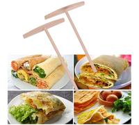 MAGICLULU 2pcs Outils de Cuisson en Bois pour Étaler Pâte à Crêpe, Putt Solide sans Bavure, Ustensiles Cuisine Beige, Cuisson Cuisine