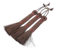 MAGICLULU 3 Pièces Brosse en Fibres de Palmier pour Bonsaï, Petit Balai à Main, Nettoyage de Bonsaï et Pots de Fleurs, Couleur Café, Multi-usage, pour Présent de Crémaillère
