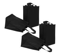 MAGICLULU 4 Pièces Pochette Porte-Bouteilles Réutilisable avec Poignée pour Transport de Bouteilles de Vin et Bière
