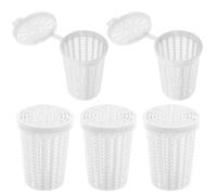 MAGICLULU 5 Pièces Cage à Appâts de Pêche Piège Boîte Plastique Blanc | Usage Extérieur, Opération Simple et Conception Polyvalente, Haute Efficacité, Réutilisable pour Pêche Sportive