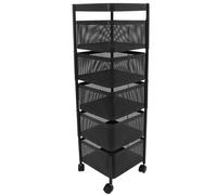 MAGICLULU 5couche Support De Rangement Rotatif Cuisine Étagère à Fruits Et Légumes Casiers Rack De Stockage Mobile Organisateur Pratique pour Cuisine Et Appartement