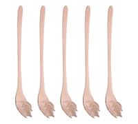 MAGICLULU 5pcs Petites Cuillères en Acier Inoxydable de Patte de Chien, Légères et Résistantes à L'usure, Cuillères à Dessert Créatives pour Café et Bureau