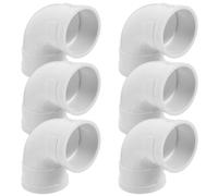 MAGICLULU 6 Pièces Coude en PVC Blanc 2 Pouces pour Tuyau, Raccord D'angle | Installation Électrique et Tuyau, Connexions Fiables, Courbe à 90 Degrés, Usage Chantier