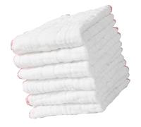 MAGICLULU 6 Pièces Lot de Chiffons de Cuisine Coton Couches Épais et Absorbants Lingettes Douces Réutilisables pour Vaisselle et Nettoyage Grandes Serviettes pour Surfaces Délicates Blanc