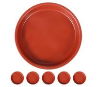 MAGICLULU 6 Pièces Soucoupe pour Plantes Ronde, Plateau pour Bonsaï, PP Rouge, Grand Format, Plateau D'égouttement pour Pots de Fleurs, pour Décoration Intérieure et Projets de Jardinage