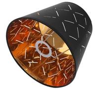 MAGICLULU Abat-jour Noir Extérieur Doré pour Lampe de Table et Lampadaire, Structure Simple en Tissu et Métal, pour Maison et Hôtel