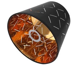 MAGICLULU Abat-jour Noir Extérieur Doré pour Lampe de Table et Lampadaire, Structure Simple en Tissu et Métal, pour Maison et Hôtel